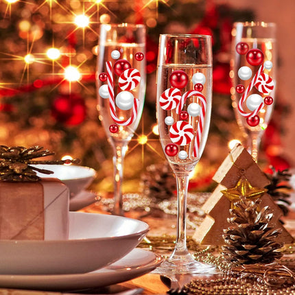 120PCS Christmas Vase Fillers – Red & White Candy Cane Decorations for Table