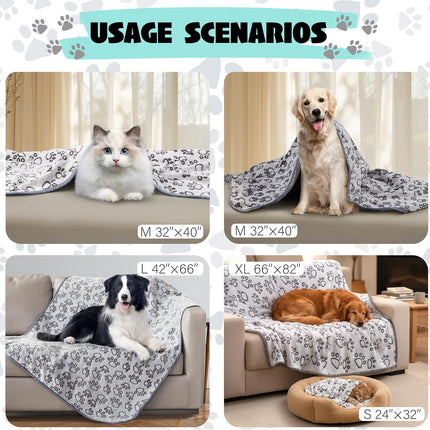 Premium Soft Washable Dog Blanket, 40"x32" – Cat Blanket for Small to Large Pets