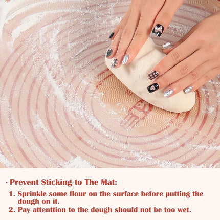 Extra Large Silicone Pastry Mat 28x20 Non Stick Baking Dough Rolling Mat Red