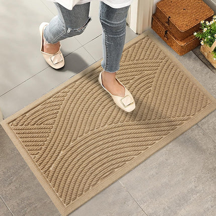 Sturdy Front Door Mat – Absorbent, Non-Slip, 29×17, Beige, Indoor/Outdoor