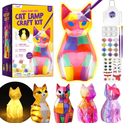 Arts & Crafts Cat Lamp Kit – Birthday & Easter Gifts for Kids 6-12