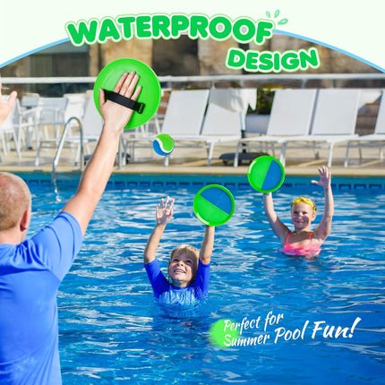 Upgraded Toss and Catch Ball Set – Sturdy Outdoor Pool & Beach Toy for Kids