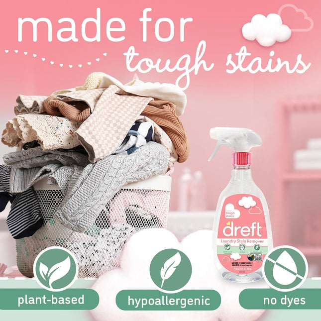 Gentle Baby Stain Remover Spray, 2 x 24 Fl Oz + Travel Stain Treater Pen