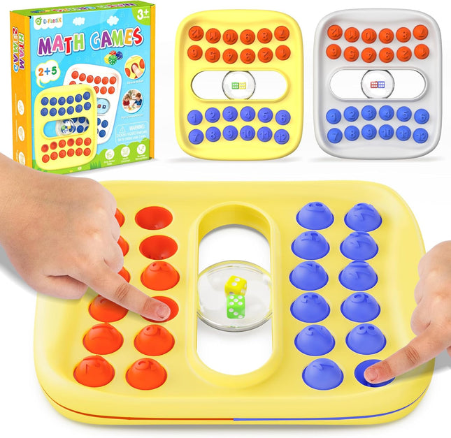 Portable Pop Fidget Math Game for Kids Classroom & Travel Activities