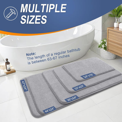 Memory Foam Bath Mat Rug 30x20, Soft Absorbent Non-Slip Bathroom Carpet