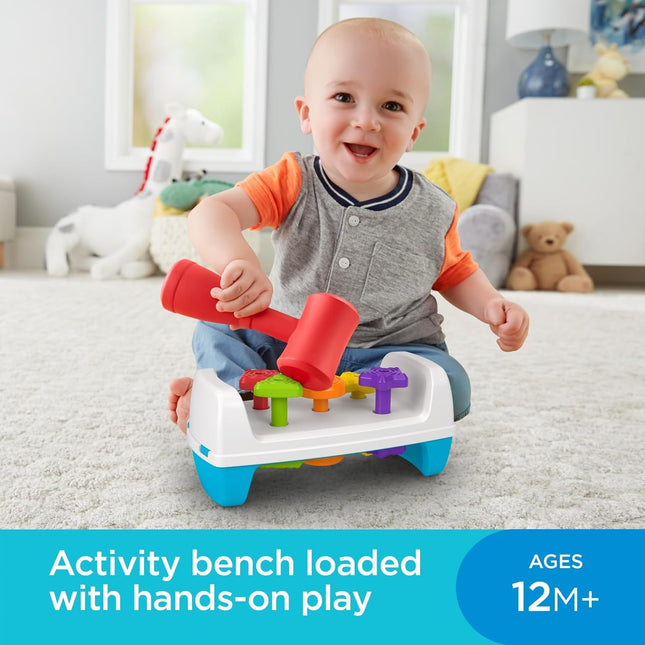 Toddler Tap & Turn Bench – 2-Sided Pretend Tool Construction Set 1+ Years
