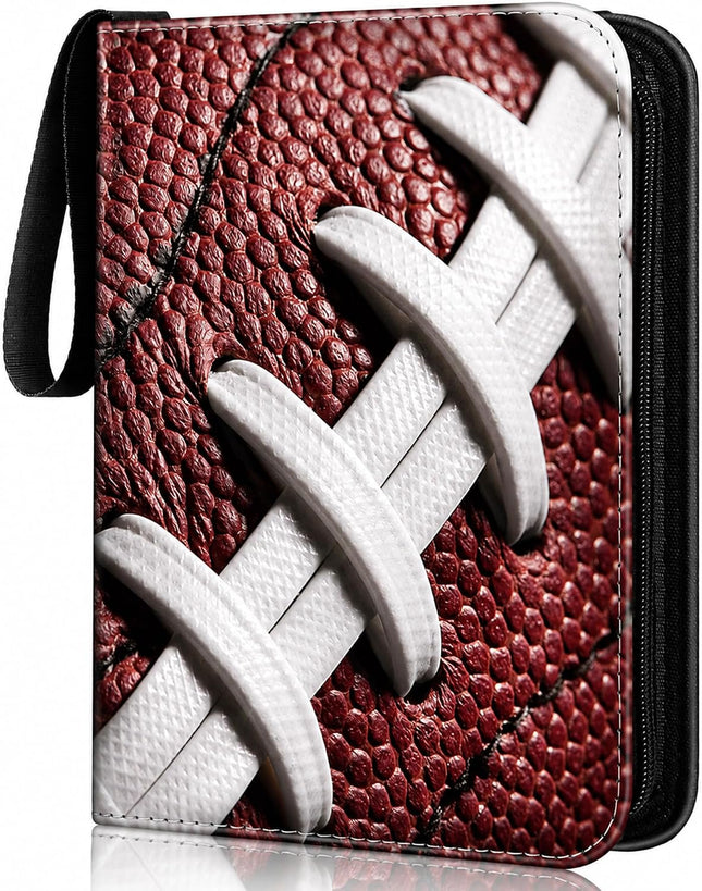 Football Card Binder 440 Pockets, Sports Trading Card Album with Zipper & Wrist Strap