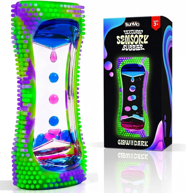 Glow in the Dark Liquid Motion Bubble Timer Sensory Fidget Toy for Desk Travel