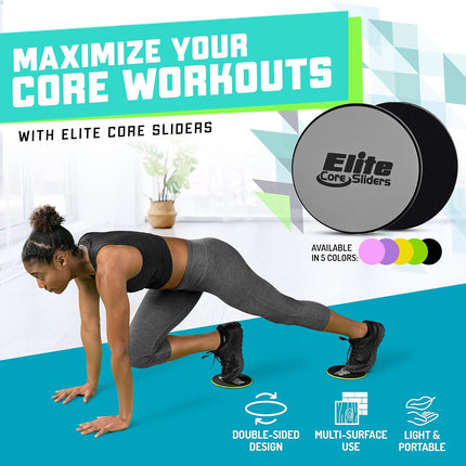 Core Workout Sliders – Portable 2-Pack for Abs, Legs & Full Body Exercise