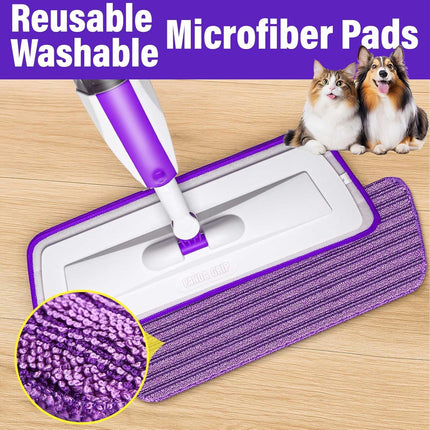 Spray Mop for Floors with Refillable Bottle & 3 Washable Microfiber Pads