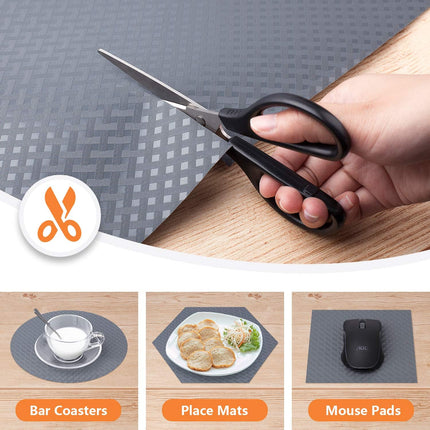 Gray Kitchen Shelf Liner – 11.8"x59", Waterproof & Oil-Proof, Non-Adhesive