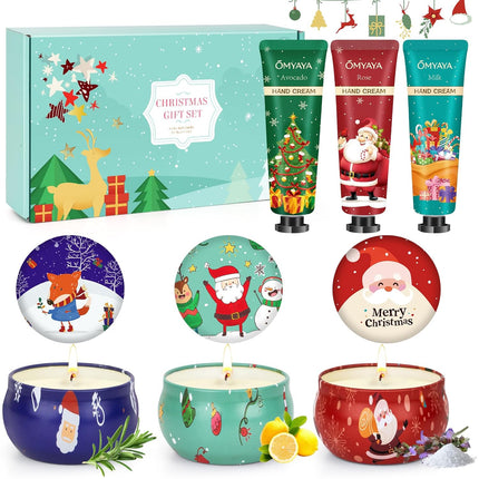 Christmas Bulk Gifts – Scented Candles & Travel Hand Cream Set for Women