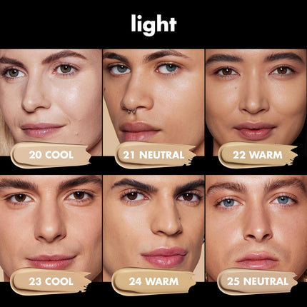 Glam Foundation 21 Light Neutral, Medium Coverage, Long-Lasting Satin Finish