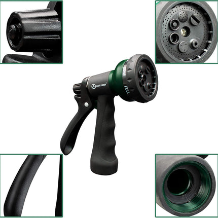 Garden Hose Nozzle – ABS Water Spray with 7 Adjustable Patterns for Lawn & Cleaning