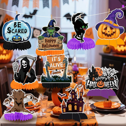 9-Piece Halloween Table Centerpieces, Spooky Party & Birthday Decorations for Home