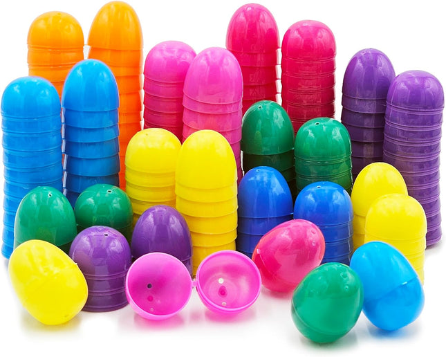 50-Pack Fillable Easter Eggs – Bright Assorted Colors for Easter Hunts