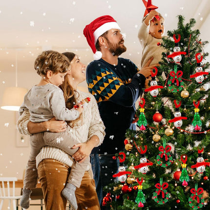 40 PCS Christmas Ornament Kits Beaded DIY Crafts for Kids Holiday Decorations