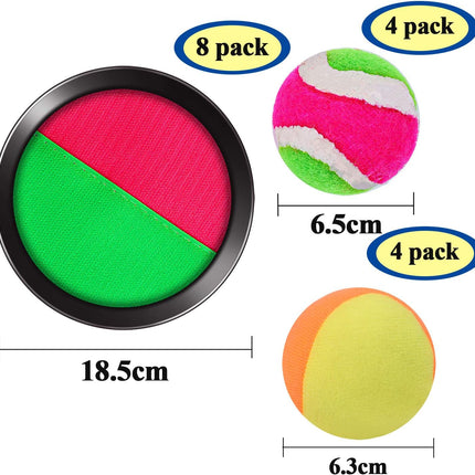 4 Set Toss Catch Paddle Ball Game Beach Outdoor Sports Toy with Bag