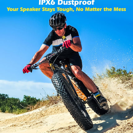 Clip-On Bluetooth Speaker Portable Wearable IPX6 Waterproof Yellow