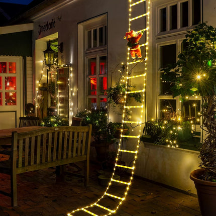 LED Christmas Ladder Lights – 10ft Santa Light Decor for Tree, Wall, Garden