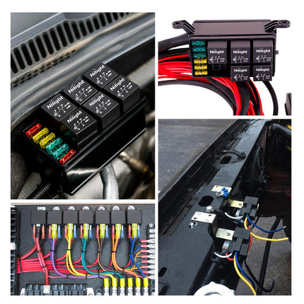 10PCS SPDT 5-Pin Automotive Relays, 12V 30/40A Electrical Switches for Cars