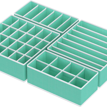 4-Pack Drawer Organizer Set – Foldable Closet Dividers for Underwear & Socks