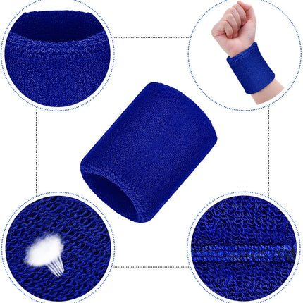 12 Pcs Neon Sweat Wristbands Sports Sweatbands for Men Women Tennis Gym 80s