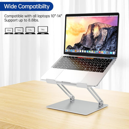 LS10 Adjustable Laptop Stand – Foldable Ergonomic Desk Riser for 10-14" Laptops