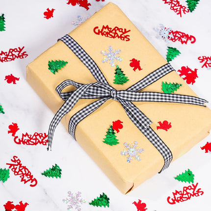 60g Christmas Confetti Mix – Glitter Snowflake, Star, Elk & Santa Table Décor