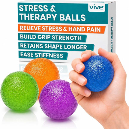 Hand Therapy Squeeze Balls Grip Strengthener for Arthritis Rehab Exercise