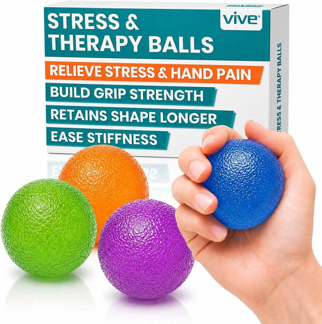Hand Therapy Squeeze Balls Grip Strengthener for Arthritis Rehab Exercise