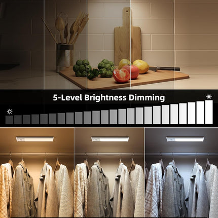 2-Pack Under Cabinet Lights – Rechargeable, Motion Sensor, 3 Color Temps