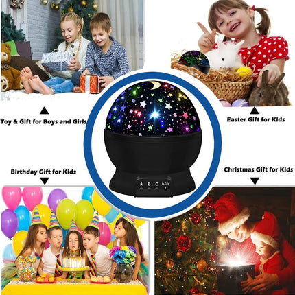 Night Light for Kids, Star Projector 360° Rotating, 16 Color LED Lamp with USB