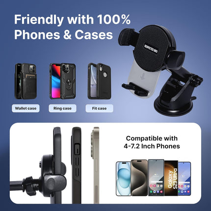 Universal Car Phone Holder – Dashboard, Windshield & Air Vent Mount