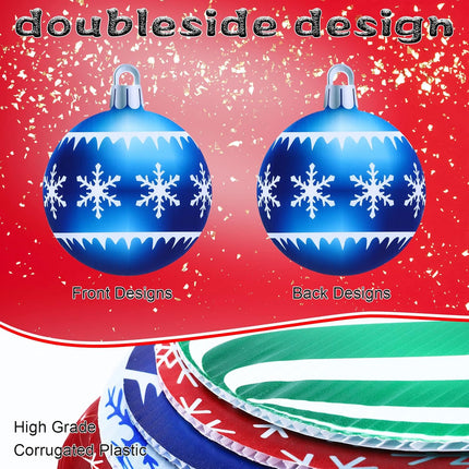 10 Pieces Large Outdoor Christmas Decorations – Hanging Ornaments for Yard and Lawn