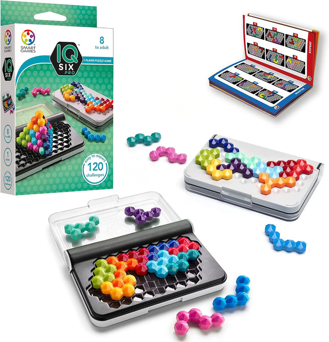 IQ Six Pro STEM Brain Puzzle Travel Game for Kids Adults Ages 8+