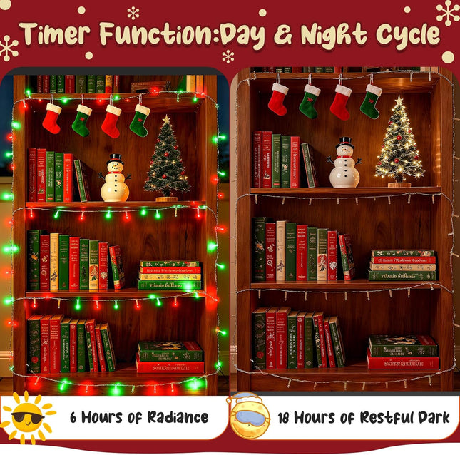 Christmas Garland Lights – 9.8ft 30 LED Battery String Indoor Outdoor