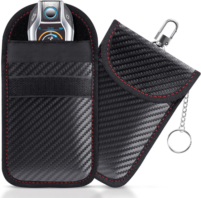 2 Pack Faraday Pouch for Car Keys – RFID Signal Blocking Key Fob Protector Case