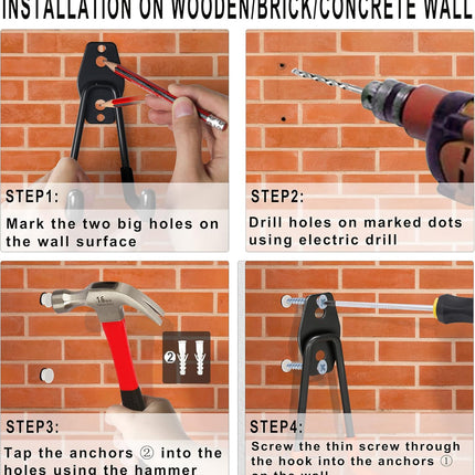 16-Pack Steel Garage Storage Hooks – Heavy Duty Anti-Slip Wall Mount