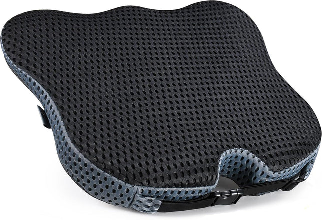 Wedge Car Seat Cushion for Sciatica Relief & Better Visibility – Memory Foam, Non-Slip