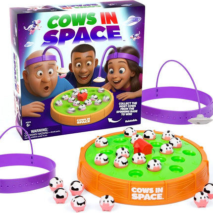 Cows in Space UFO Game 2 Player Family Fun Toy with Spinning Base