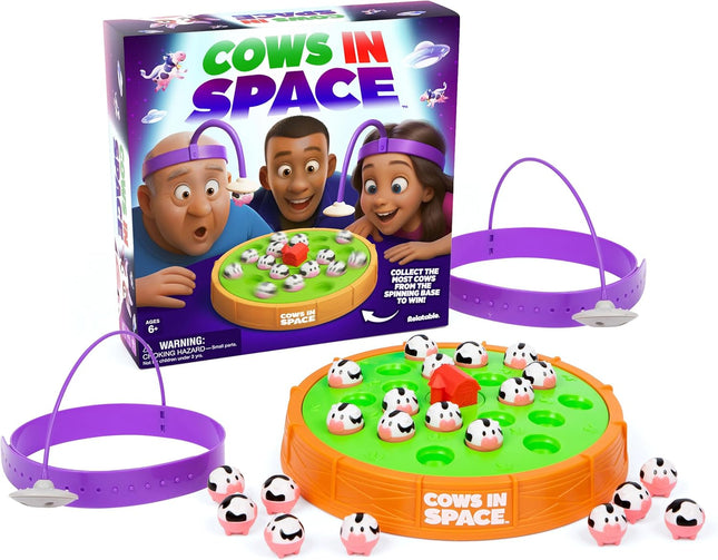 Cows in Space UFO Game 2 Player Family Fun Toy with Spinning Base