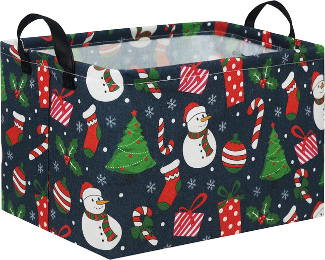 Christmas Gift Basket Tree, Cute Baby & Kids Storage Bin for Family Holiday Decor