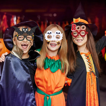12-Piece Halloween Paper Glasses, Party Favors, Costume Accessories & Photo Props