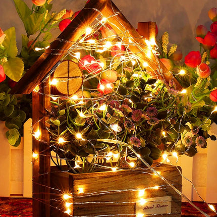 6PCS 7Ft Mini String Fairy Lights – Battery Powered Warm White Xmas Lights