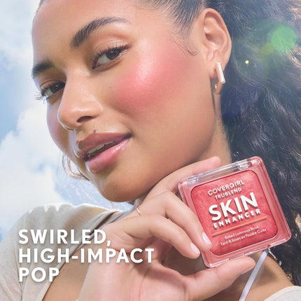 TruBlend Skin Enhancer Baked Luminous Blush, Hyaluronic Acid, Rose Latte Nude Pink