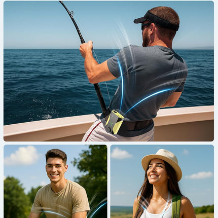 Portable Waist Fan Clip-on, 5-Speed Adjustable Wearable Personal Cooler