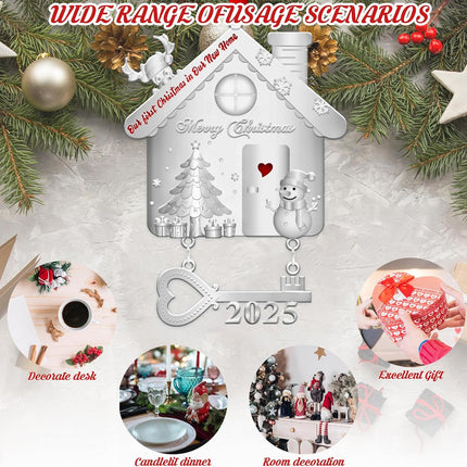 New Home Ornament with Key – Keepsake Gift for Women, Couples & Homeowners