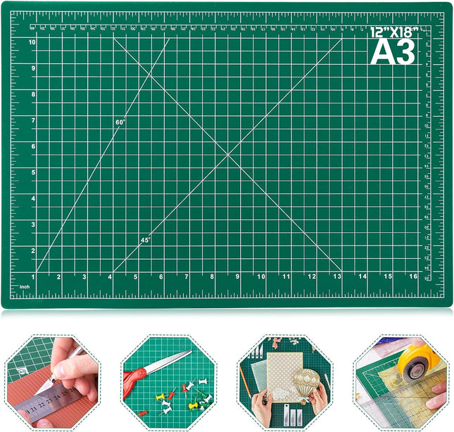 Self-Healing Cutting Mat 12x18" – Double-Sided 5-Ply for Sewing & Crafts