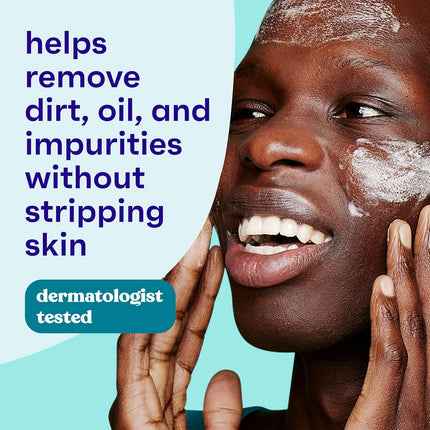 Oil-Free Deep Action Exfoliating Facial Cleanser 7oz, Pro-Vitamin B5 Daily Face Wash